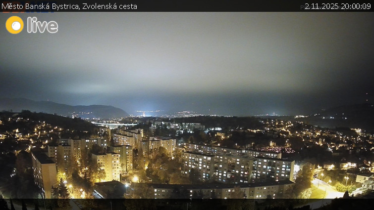 Město Banská Bystrica - Zvolenská cesta - 2.11.2025 v 20:00 Město Banská Bystrica - Zvolenská cesta - 2.11.2025 v 20:00