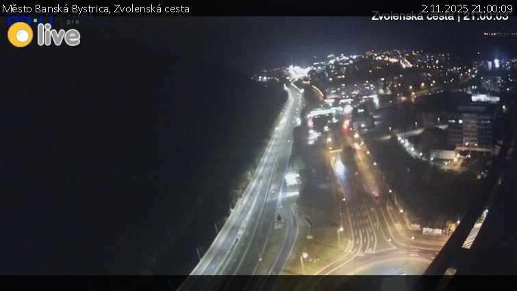 Město Banská Bystrica - Zvolenská cesta - 2.11.2025 v 21:00 Město Banská Bystrica - Zvolenská cesta - 2.11.2025 v 21:00