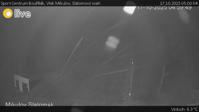 Sport Centrum Bouřňák - Vlek Mikulov, Slalomový svah - 17.10.2025 v 05:00 Sport Centrum Bouřňák - Vlek Mikulov, Slalomový svah - 17.10.2025 v 05:00