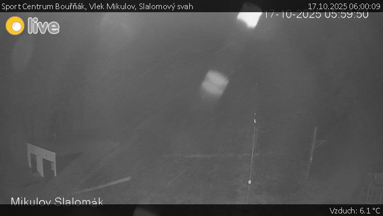Sport Centrum Bouřňák - Vlek Mikulov, Slalomový svah - 17.10.2025 v 06:00 Sport Centrum Bouřňák - Vlek Mikulov, Slalomový svah - 17.10.2025 v 06:00