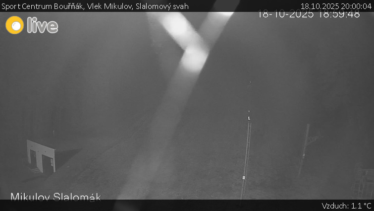 Sport Centrum Bouřňák - Vlek Mikulov, Slalomový svah - 18.10.2025 v 20:00 Sport Centrum Bouřňák - Vlek Mikulov, Slalomový svah - 18.10.2025 v 20:00