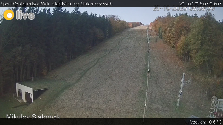 Sport Centrum Bouřňák - Vlek Mikulov, Slalomový svah - 20.10.2025 v 07:00 Sport Centrum Bouřňák - Vlek Mikulov, Slalomový svah - 20.10.2025 v 07:00