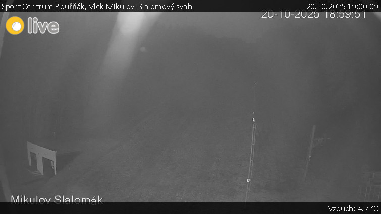 Sport Centrum Bouřňák - Vlek Mikulov, Slalomový svah - 20.10.2025 v 19:00 Sport Centrum Bouřňák - Vlek Mikulov, Slalomový svah - 20.10.2025 v 19:00