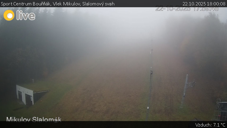 Sport Centrum Bouřňák - Vlek Mikulov, Slalomový svah - 22.10.2025 v 18:00 Sport Centrum Bouřňák - Vlek Mikulov, Slalomový svah - 22.10.2025 v 18:00