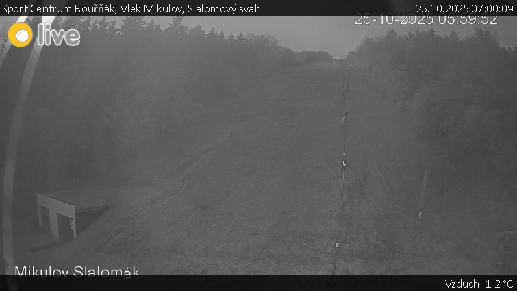 Sport Centrum Bouřňák - Vlek Mikulov, Slalomový svah - 25.10.2025 v 07:00 Sport Centrum Bouřňák - Vlek Mikulov, Slalomový svah - 25.10.2025 v 07:00