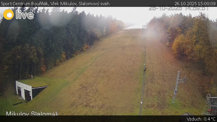 Sport Centrum Bouřňák - Vlek Mikulov, Slalomový svah - 26.10.2025 v 15:00 Sport Centrum Bouřňák - Vlek Mikulov, Slalomový svah - 26.10.2025 v 15:00