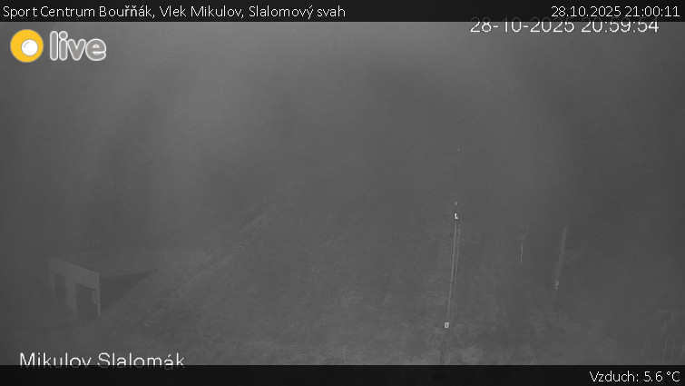 Sport Centrum Bouřňák - Vlek Mikulov, Slalomový svah - 28.10.2025 v 21:00 Sport Centrum Bouřňák - Vlek Mikulov, Slalomový svah - 28.10.2025 v 21:00