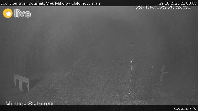 Sport Centrum Bouřňák - Vlek Mikulov, Slalomový svah - 29.10.2025 v 21:00 Sport Centrum Bouřňák - Vlek Mikulov, Slalomový svah - 29.10.2025 v 21:00