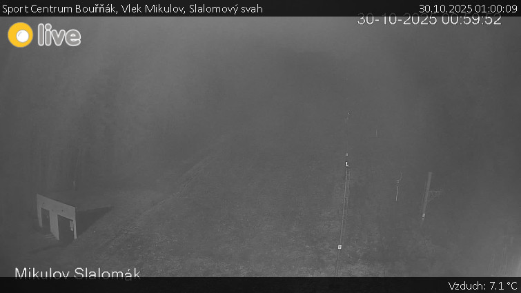 Sport Centrum Bouřňák - Vlek Mikulov, Slalomový svah - 30.10.2025 v 01:00 Sport Centrum Bouřňák - Vlek Mikulov, Slalomový svah - 30.10.2025 v 01:00