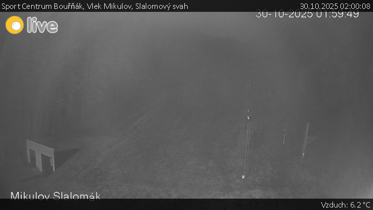 Sport Centrum Bouřňák - Vlek Mikulov, Slalomový svah - 30.10.2025 v 02:00 Sport Centrum Bouřňák - Vlek Mikulov, Slalomový svah - 30.10.2025 v 02:00