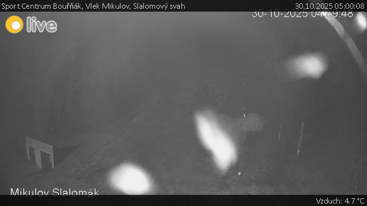 Sport Centrum Bouřňák - Vlek Mikulov, Slalomový svah - 30.10.2025 v 05:00 Sport Centrum Bouřňák - Vlek Mikulov, Slalomový svah - 30.10.2025 v 05:00