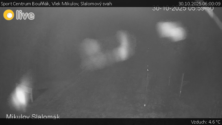 Sport Centrum Bouřňák - Vlek Mikulov, Slalomový svah - 30.10.2025 v 06:00 Sport Centrum Bouřňák - Vlek Mikulov, Slalomový svah - 30.10.2025 v 06:00