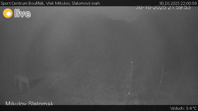Sport Centrum Bouřňák - Vlek Mikulov, Slalomový svah - 30.10.2025 v 22:00 Sport Centrum Bouřňák - Vlek Mikulov, Slalomový svah - 30.10.2025 v 22:00