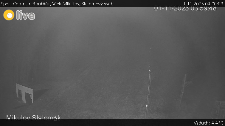 Sport Centrum Bouřňák - Vlek Mikulov, Slalomový svah - 1.11.2025 v 04:00 Sport Centrum Bouřňák - Vlek Mikulov, Slalomový svah - 1.11.2025 v 04:00