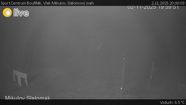 Sport Centrum Bouřňák - Vlek Mikulov, Slalomový svah - 2.11.2025 v 20:00 Sport Centrum Bouřňák - Vlek Mikulov, Slalomový svah - 2.11.2025 v 20:00