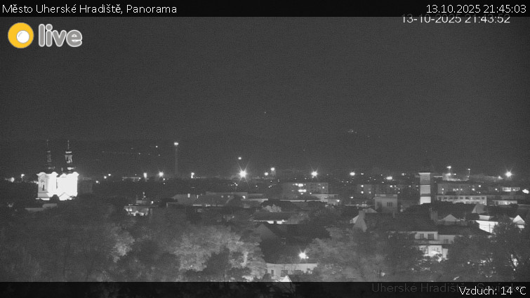 Město Uherské Hradiště - Panorama - 13.10.2025 v 21:45 Město Uherské Hradiště - Panorama - 13.10.2025 v 21:45