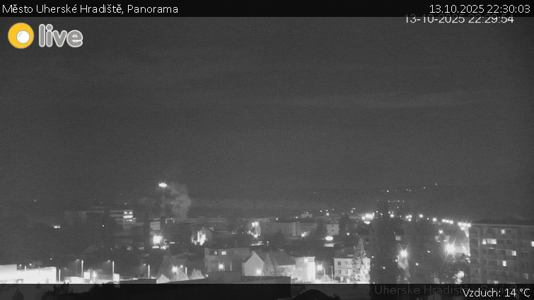 Město Uherské Hradiště - Panorama - 13.10.2025 v 22:30 Město Uherské Hradiště - Panorama - 13.10.2025 v 22:30