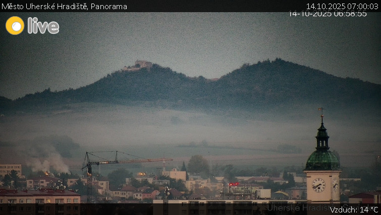 Město Uherské Hradiště - Panorama - 14.10.2025 v 07:00 Město Uherské Hradiště - Panorama - 14.10.2025 v 07:00