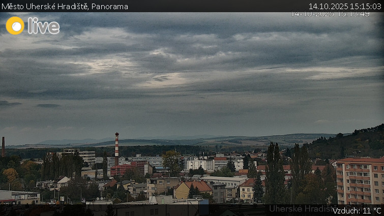 Město Uherské Hradiště - Panorama - 14.10.2025 v 15:15 Město Uherské Hradiště - Panorama - 14.10.2025 v 15:15
