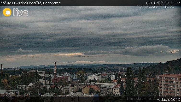 Město Uherské Hradiště - Panorama - 15.10.2025 v 17:15 Město Uherské Hradiště - Panorama - 15.10.2025 v 17:15