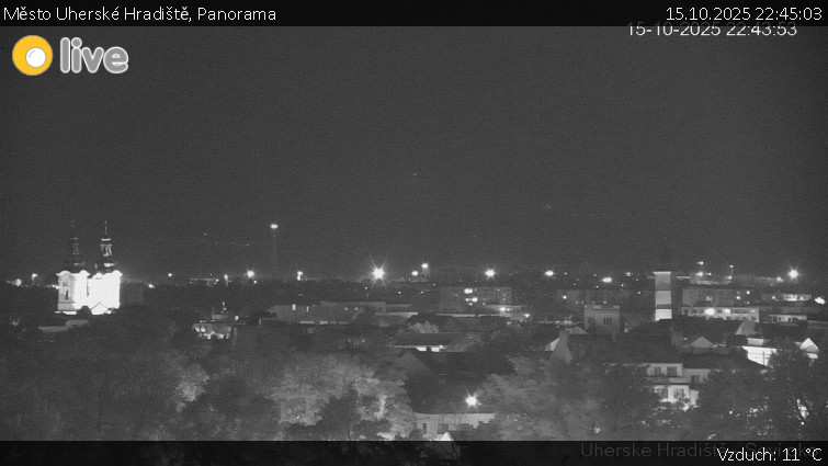 Město Uherské Hradiště - Panorama - 15.10.2025 v 22:45 Město Uherské Hradiště - Panorama - 15.10.2025 v 22:45