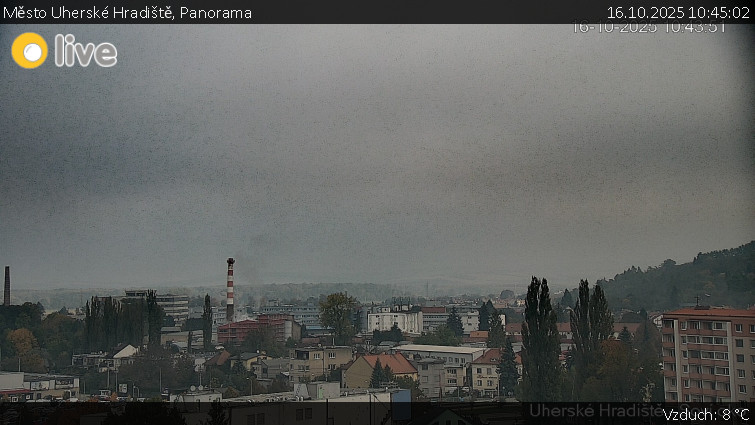 Město Uherské Hradiště - Panorama - 16.10.2025 v 10:45 Město Uherské Hradiště - Panorama - 16.10.2025 v 10:45