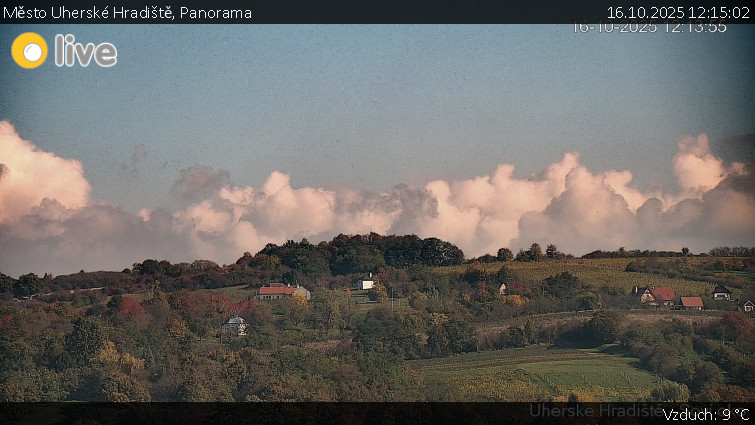 Město Uherské Hradiště - Panorama - 16.10.2025 v 12:15 Město Uherské Hradiště - Panorama - 16.10.2025 v 12:15