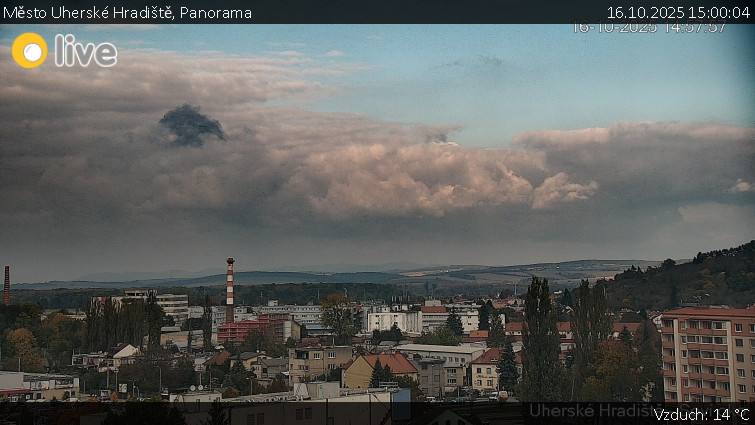 Město Uherské Hradiště - Panorama - 16.10.2025 v 15:00 Město Uherské Hradiště - Panorama - 16.10.2025 v 15:00