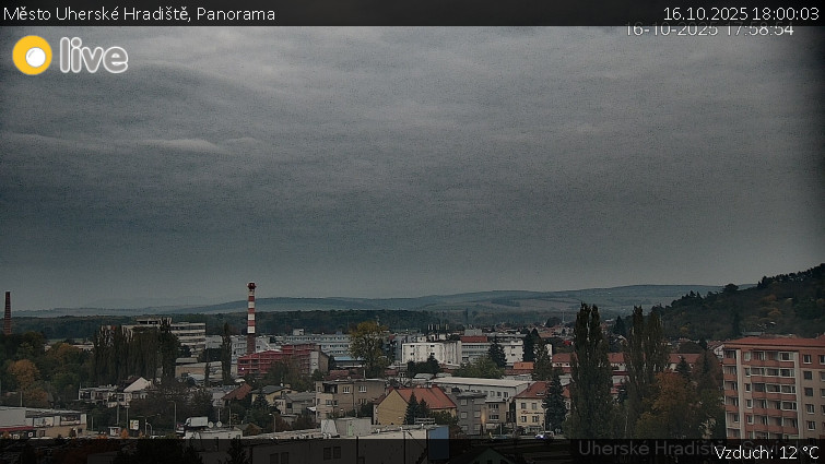 Město Uherské Hradiště - Panorama - 16.10.2025 v 18:00 Město Uherské Hradiště - Panorama - 16.10.2025 v 18:00