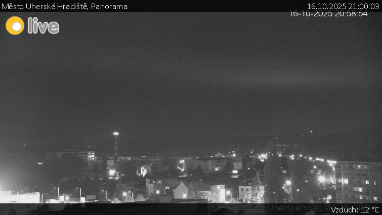 Město Uherské Hradiště - Panorama - 16.10.2025 v 21:00 Město Uherské Hradiště - Panorama - 16.10.2025 v 21:00