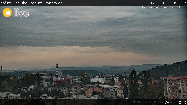 Město Uherské Hradiště - Panorama - 17.10.2025 v 08:15 Město Uherské Hradiště - Panorama - 17.10.2025 v 08:15