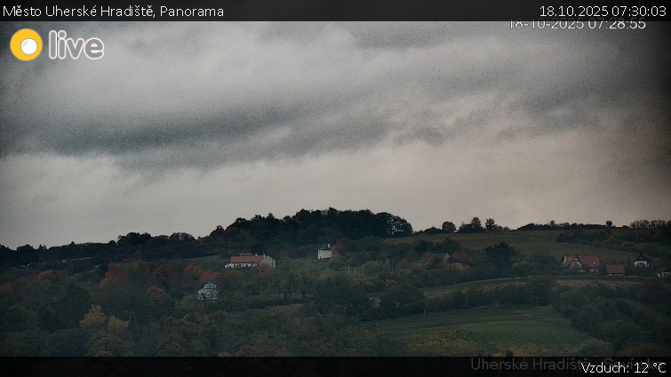 Město Uherské Hradiště - Panorama - 18.10.2025 v 07:30 Město Uherské Hradiště - Panorama - 18.10.2025 v 07:30