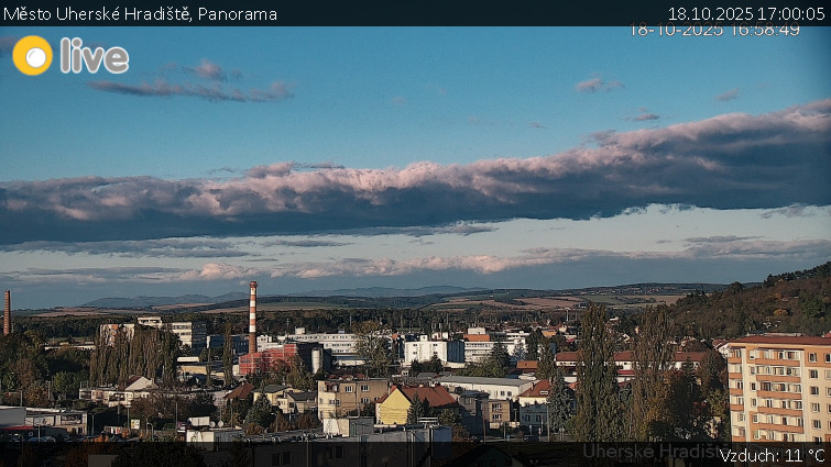 Město Uherské Hradiště - Panorama - 18.10.2025 v 17:00 Město Uherské Hradiště - Panorama - 18.10.2025 v 17:00