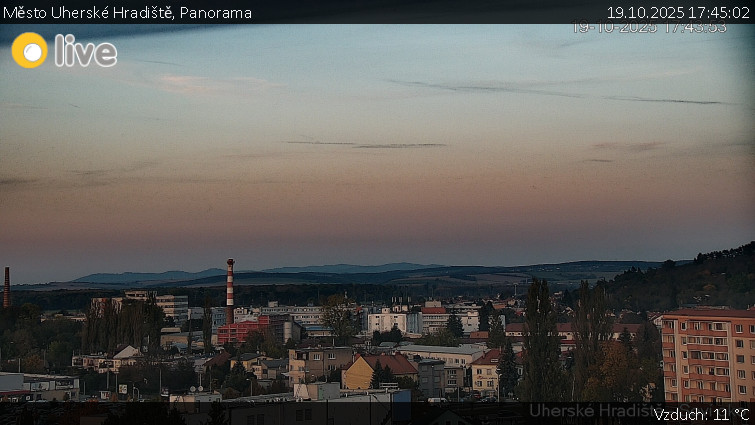 Město Uherské Hradiště - Panorama - 19.10.2025 v 17:45 Město Uherské Hradiště - Panorama - 19.10.2025 v 17:45