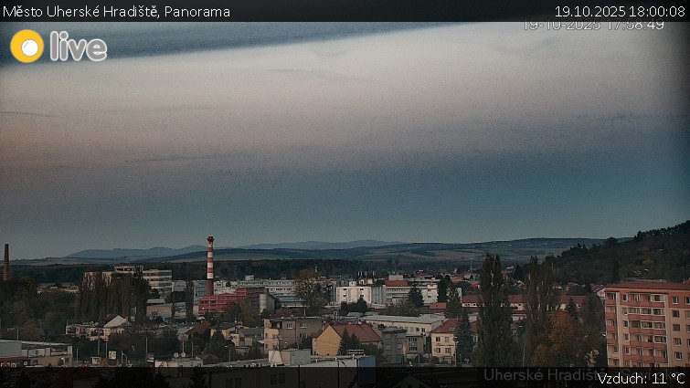 Město Uherské Hradiště - Panorama - 19.10.2025 v 18:00 Město Uherské Hradiště - Panorama - 19.10.2025 v 18:00