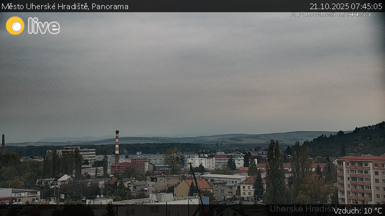 Město Uherské Hradiště - Panorama - 21.10.2025 v 07:45 Město Uherské Hradiště - Panorama - 21.10.2025 v 07:45