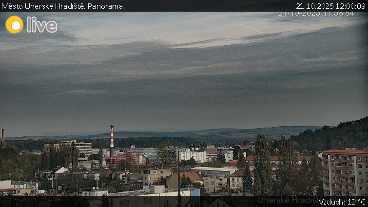 Město Uherské Hradiště - Panorama - 21.10.2025 v 12:00 Město Uherské Hradiště - Panorama - 21.10.2025 v 12:00