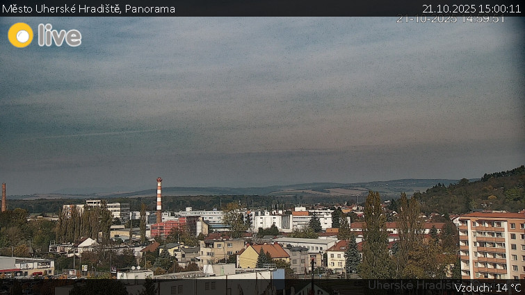 Město Uherské Hradiště - Panorama - 21.10.2025 v 15:00 Město Uherské Hradiště - Panorama - 21.10.2025 v 15:00
