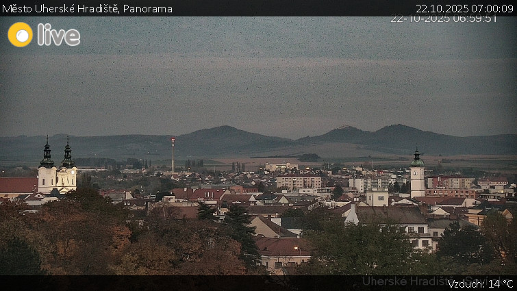 Město Uherské Hradiště - Panorama - 22.10.2025 v 07:00 Město Uherské Hradiště - Panorama - 22.10.2025 v 07:00