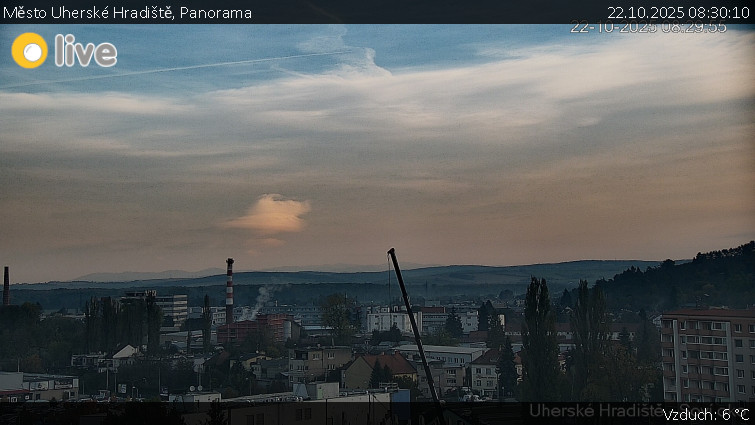 Město Uherské Hradiště - Panorama - 22.10.2025 v 08:30 Město Uherské Hradiště - Panorama - 22.10.2025 v 08:30