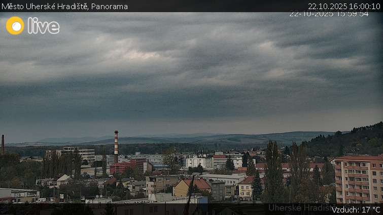Město Uherské Hradiště - Panorama - 22.10.2025 v 16:00 Město Uherské Hradiště - Panorama - 22.10.2025 v 16:00