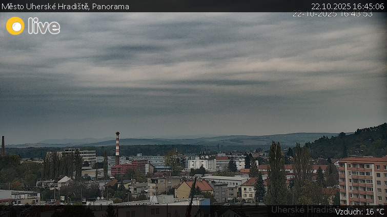 Město Uherské Hradiště - Panorama - 22.10.2025 v 16:45 Město Uherské Hradiště - Panorama - 22.10.2025 v 16:45
