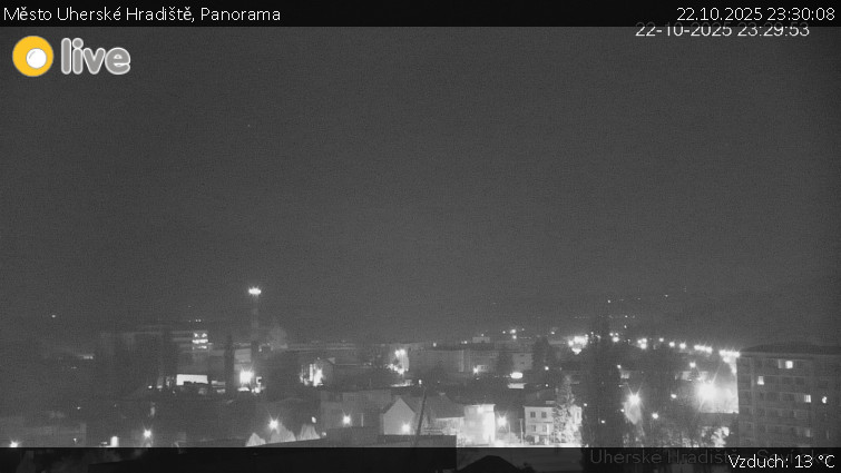Město Uherské Hradiště - Panorama - 22.10.2025 v 23:30 Město Uherské Hradiště - Panorama - 22.10.2025 v 23:30
