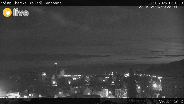 Město Uherské Hradiště - Panorama - 23.10.2025 v 06:30 Město Uherské Hradiště - Panorama - 23.10.2025 v 06:30