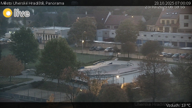 Město Uherské Hradiště - Panorama - 23.10.2025 v 07:00 Město Uherské Hradiště - Panorama - 23.10.2025 v 07:00