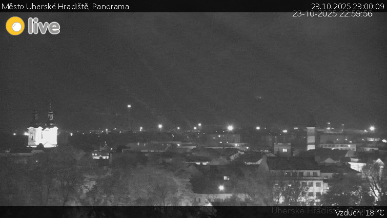 Město Uherské Hradiště - Panorama - 23.10.2025 v 23:00 Město Uherské Hradiště - Panorama - 23.10.2025 v 23:00