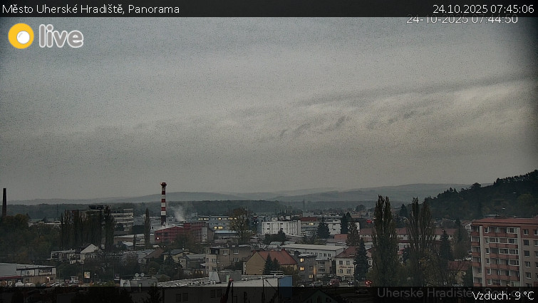 Město Uherské Hradiště - Panorama - 24.10.2025 v 07:45 Město Uherské Hradiště - Panorama - 24.10.2025 v 07:45