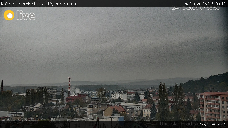 Město Uherské Hradiště - Panorama - 24.10.2025 v 08:00 Město Uherské Hradiště - Panorama - 24.10.2025 v 08:00