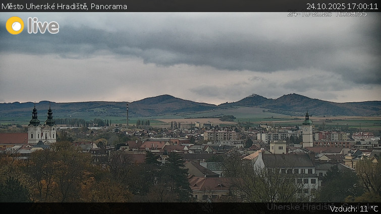 Město Uherské Hradiště - Panorama - 24.10.2025 v 17:00 Město Uherské Hradiště - Panorama - 24.10.2025 v 17:00