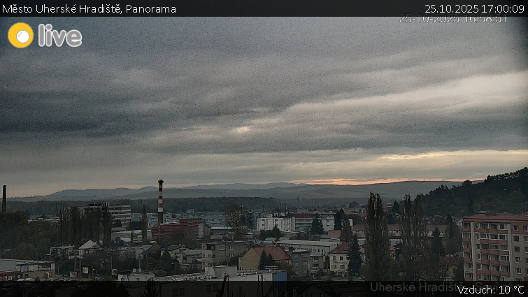 Město Uherské Hradiště - Panorama - 25.10.2025 v 17:00 Město Uherské Hradiště - Panorama - 25.10.2025 v 17:00